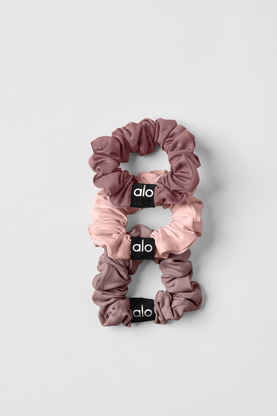 Fresh Mini Scrunchie 3-Pack - Mushroom/Pink Quartz/Smoky Quartz--0