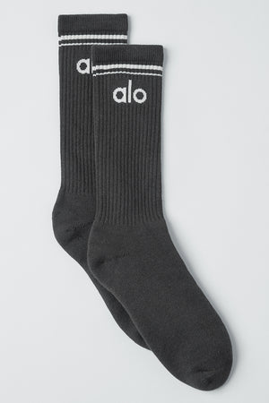 Unisex Throwback Sock - Anthracite/White