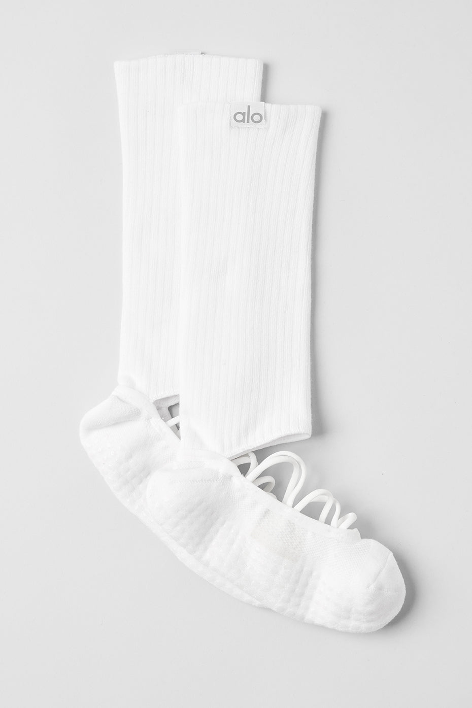 Women's Strappy Siren Grip Sock - White--0