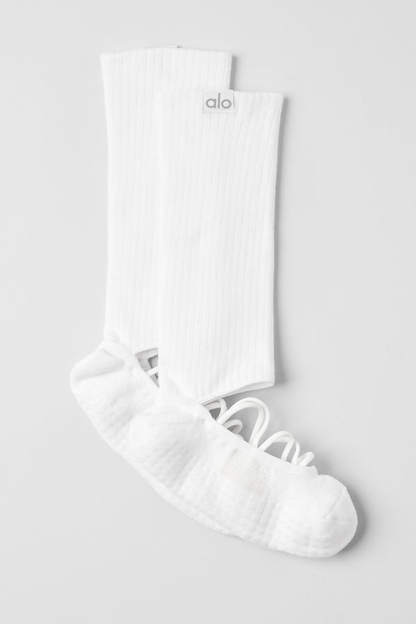 Women's Strappy Siren Grip Sock - White