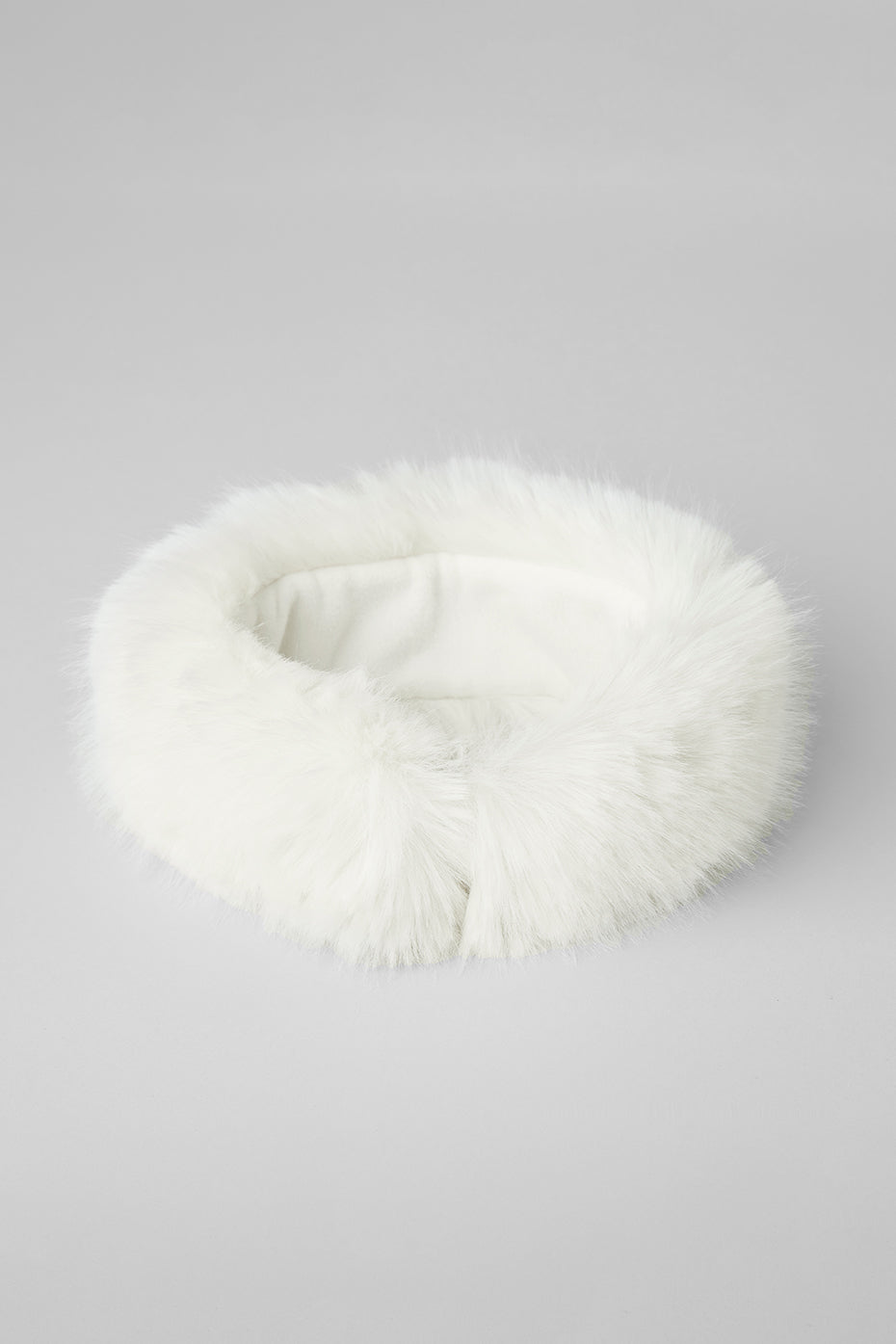 Opulent Faux Fur Wintersun Headband - Ivory--2