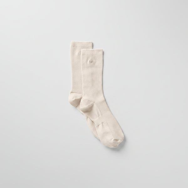 Unisex Half-Crew Understated Sock - Bone