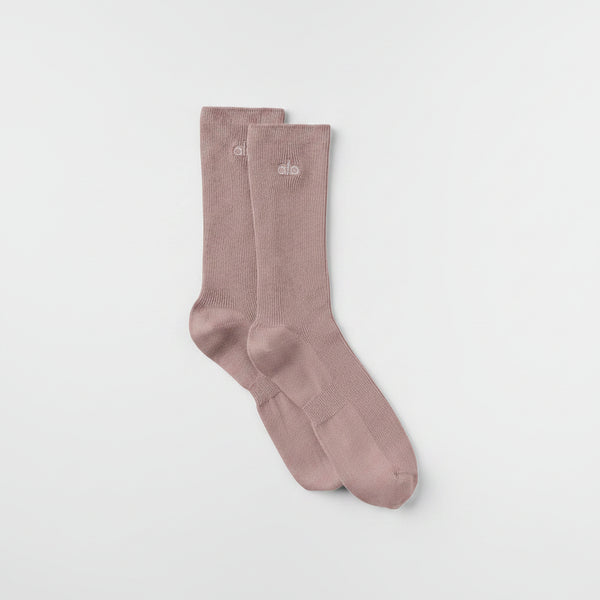 Unisex Half-Crew Understated Sock - Taupe