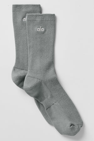 Unisex Half-Crew Understated Sock - Lunar Grey