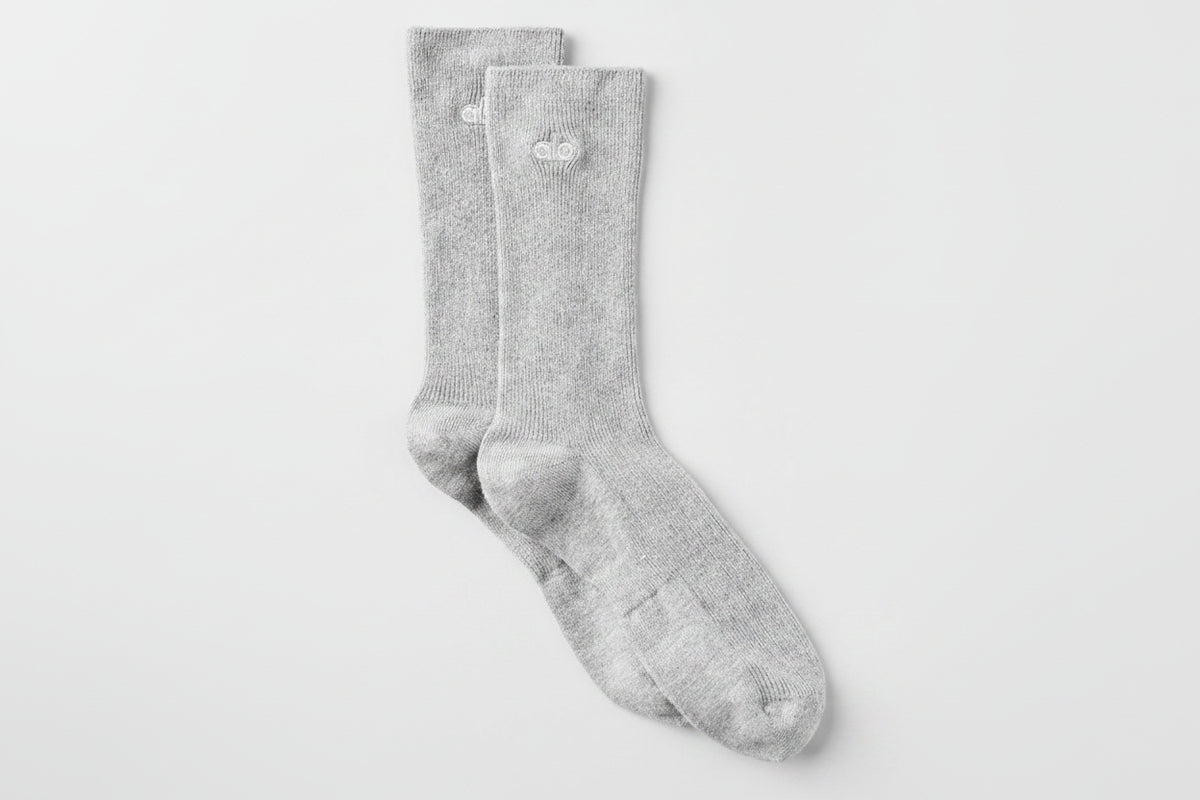 Unisex Half-Crew Understated Sock - Athletic Heather Grey--0