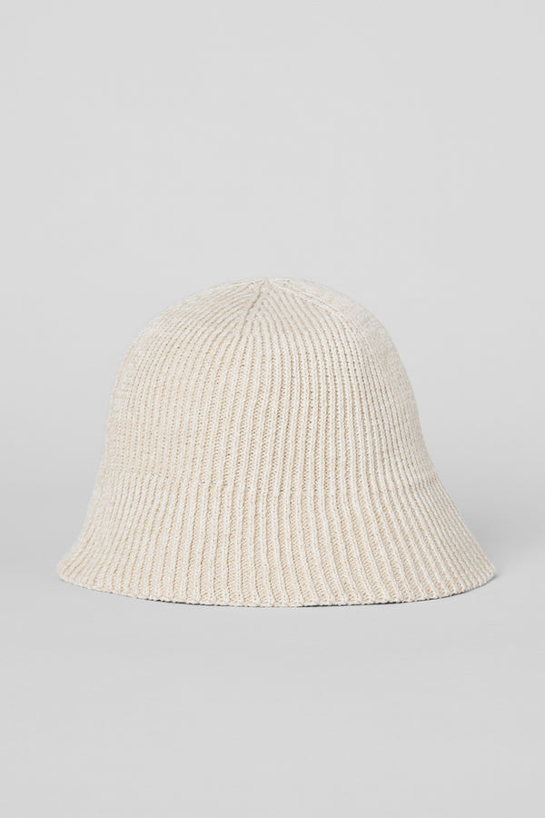 Denim Knit Cloche - Ivory/Oatmilk