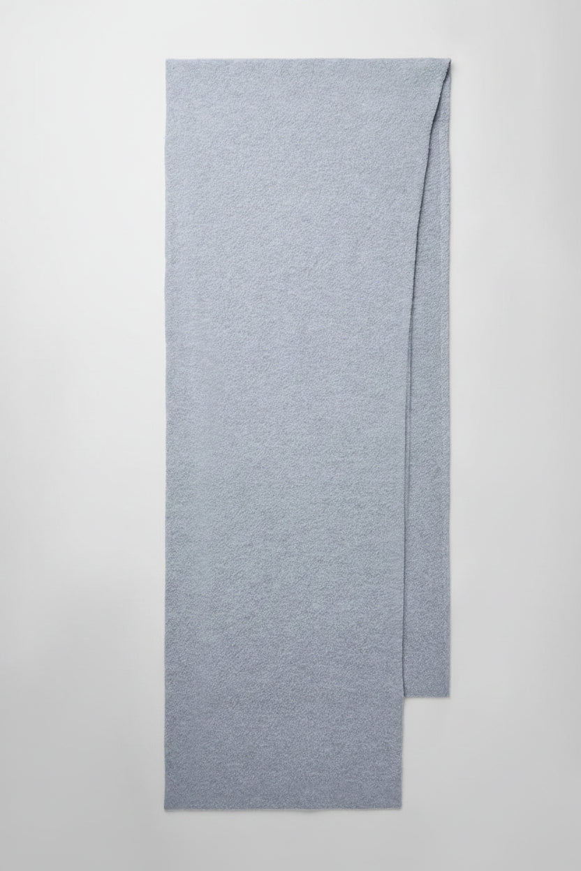 Merino Wool Oversized Scarf - Hazy Heather Grey--0