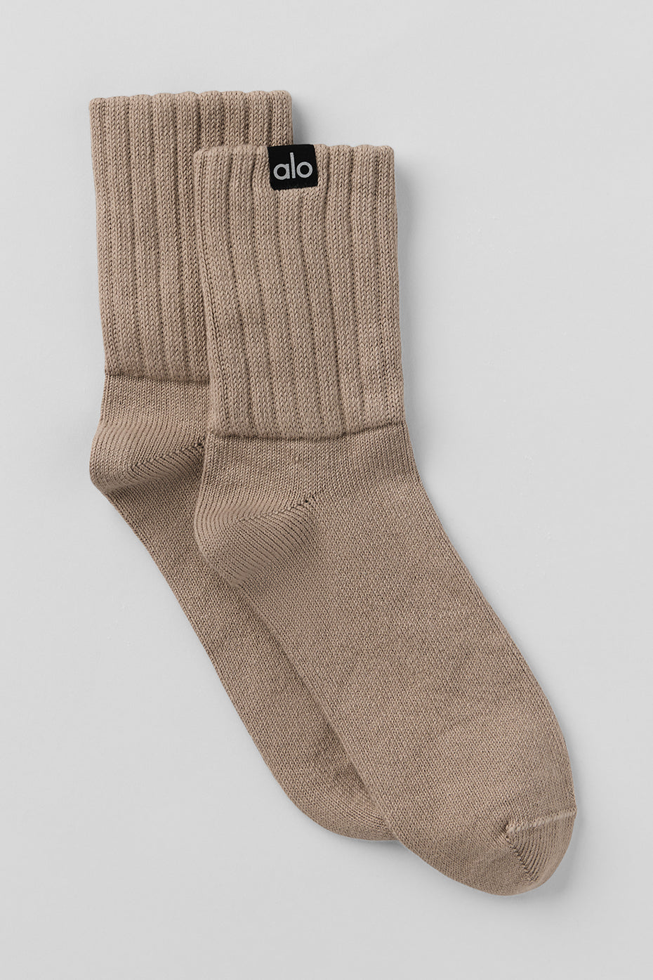 Unisex Half-Crew Scrunch Sock - Gravel--0