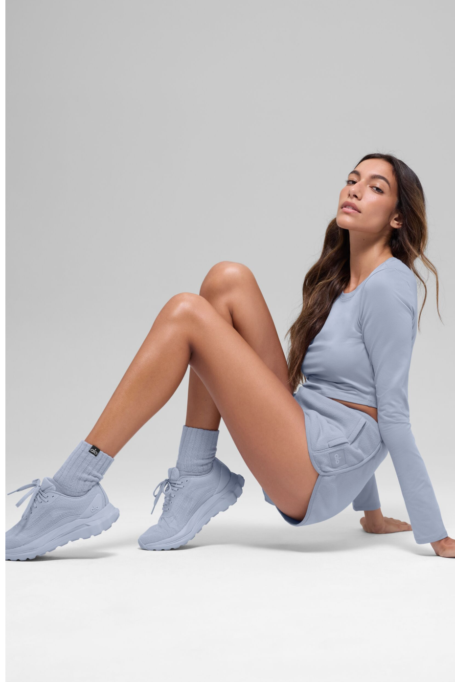 Unisex Half-Crew Scrunch Sock - Winter Frost--1