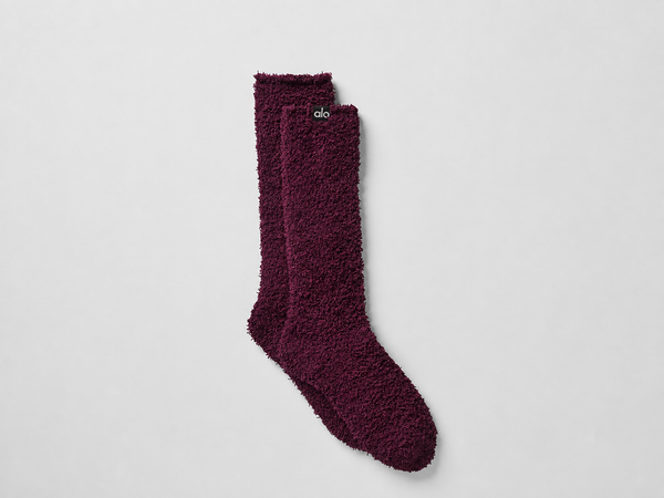 Women's Plush Lush Sock - Burgundy