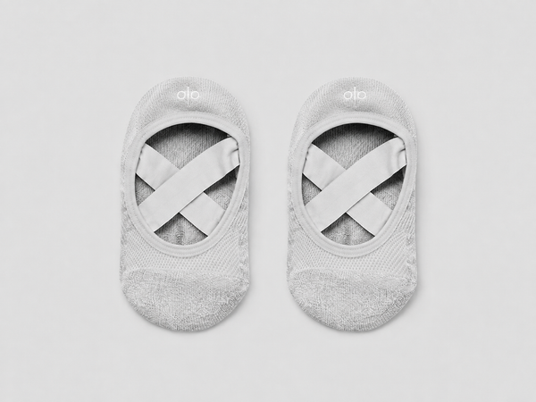 Women's Pivot Barre Sock - Athletic Heather Grey