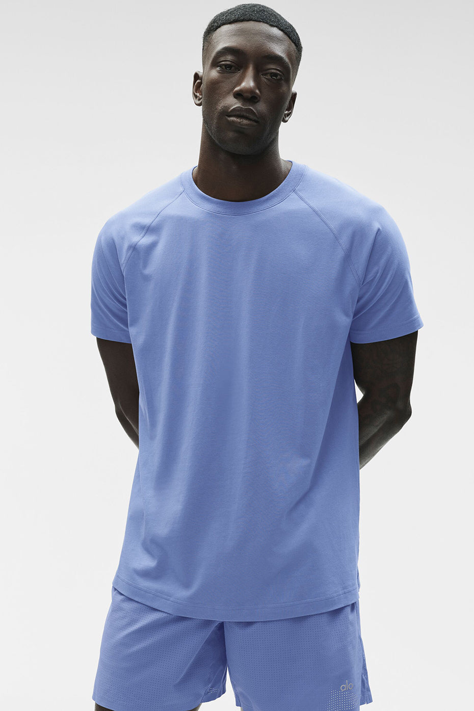 ALO Vapor Crewneck Short Sleeve - Provence Blue--1