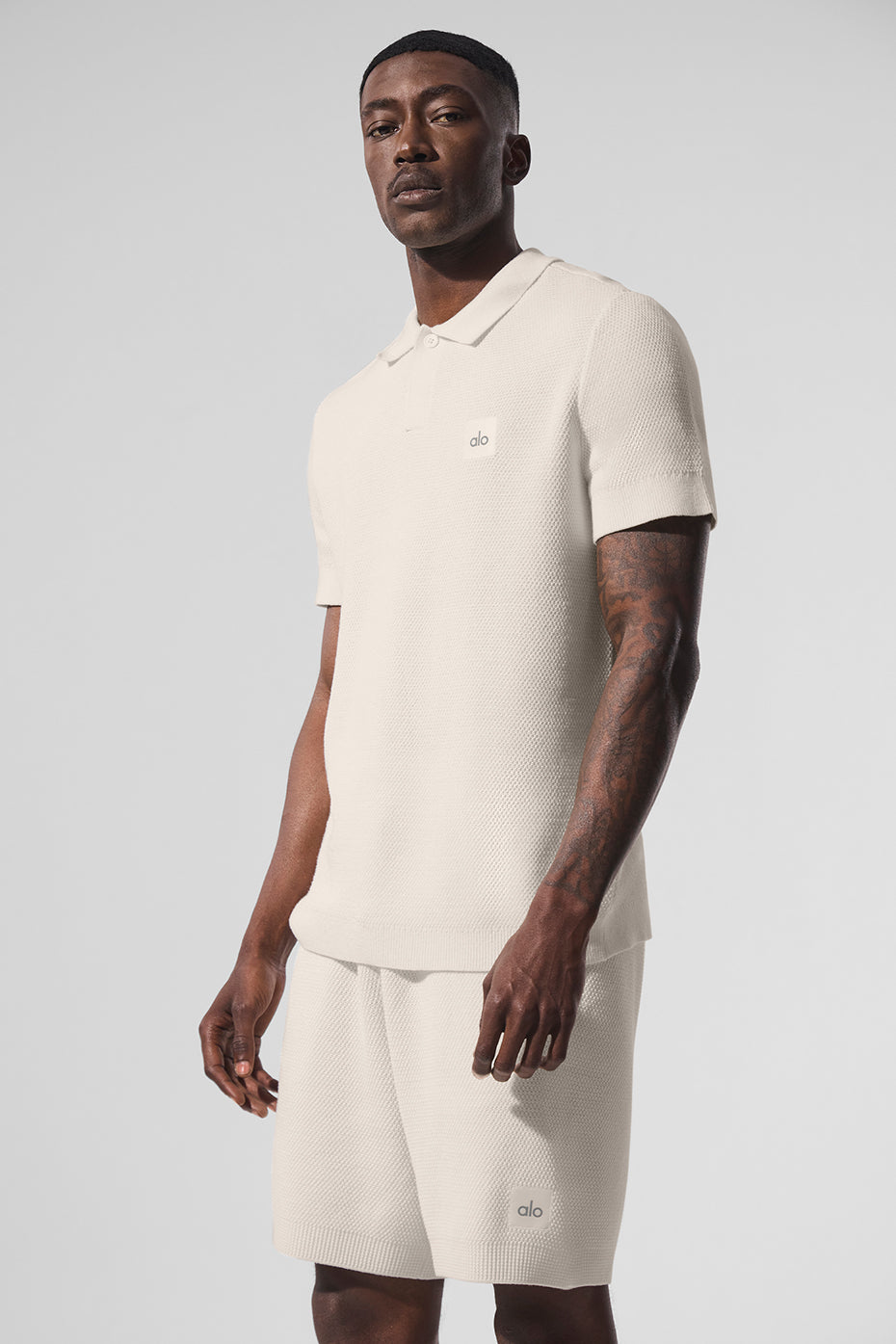 Sports Club Sweater Knit Polo - Ivory--0