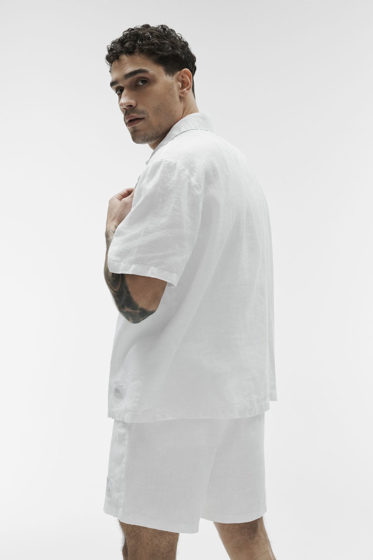 Linen Days Short Sleeve Button Up - White--2