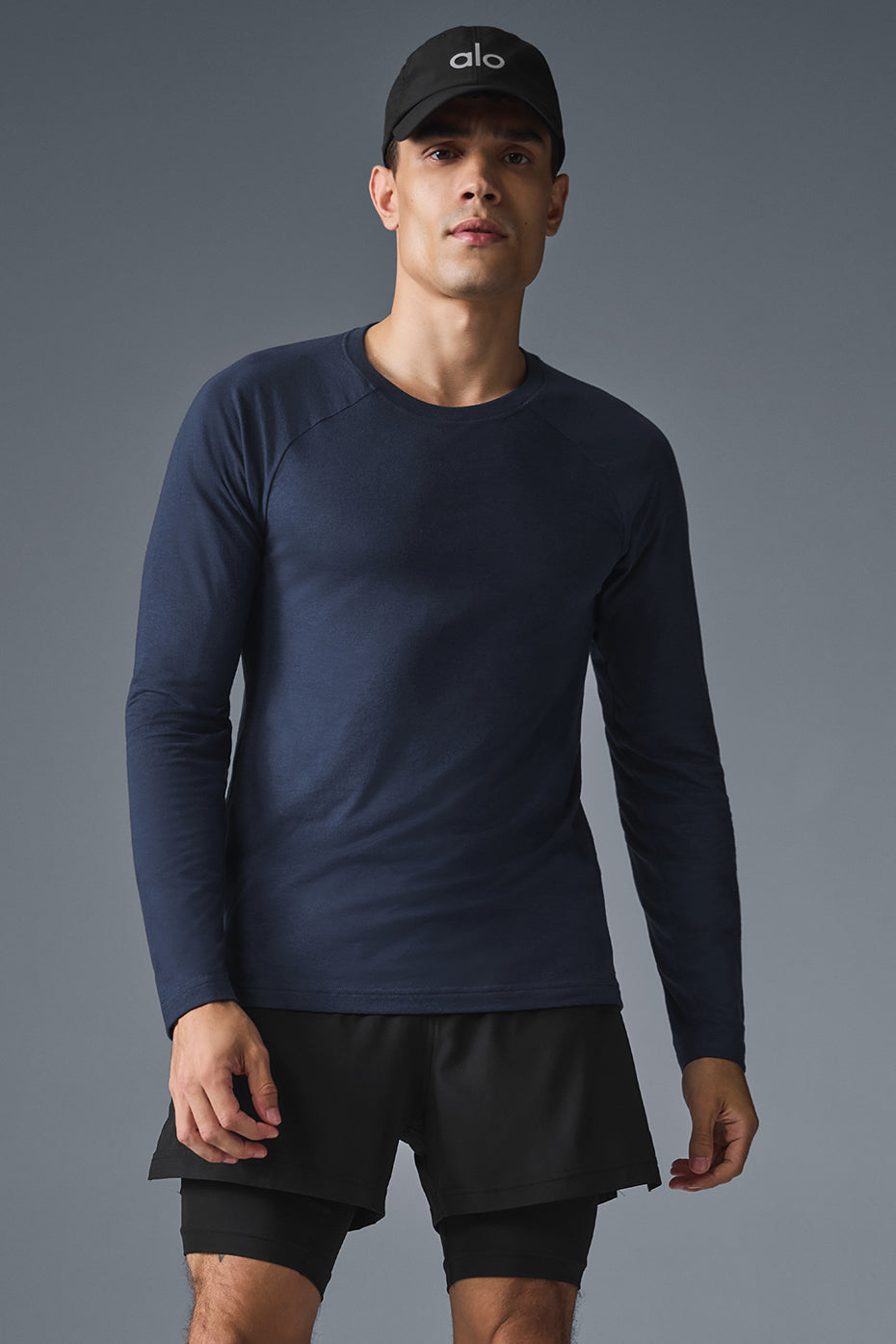 Triumph Long Sleeve Tee - Navy--0
