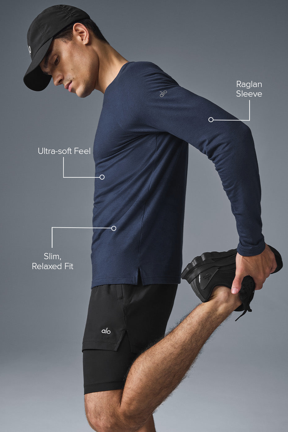 Triumph Long Sleeve Tee - Navy--1