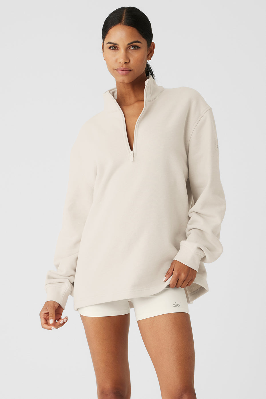 Renown Heavy Weight 1/4 Zip - Bone--0