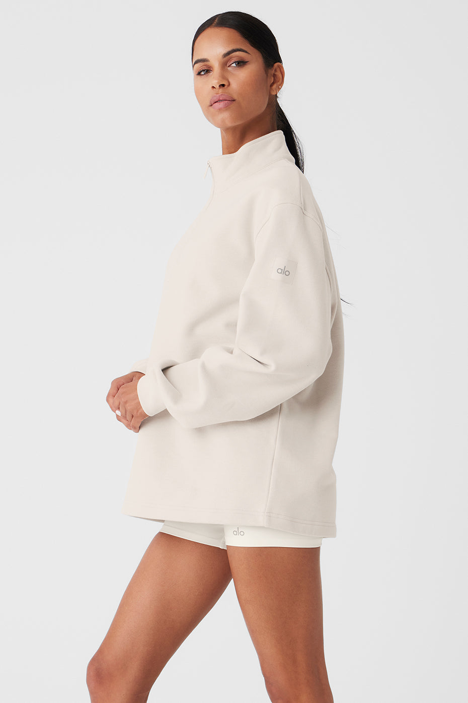 Renown Heavy Weight 1/4 Zip - Bone--2