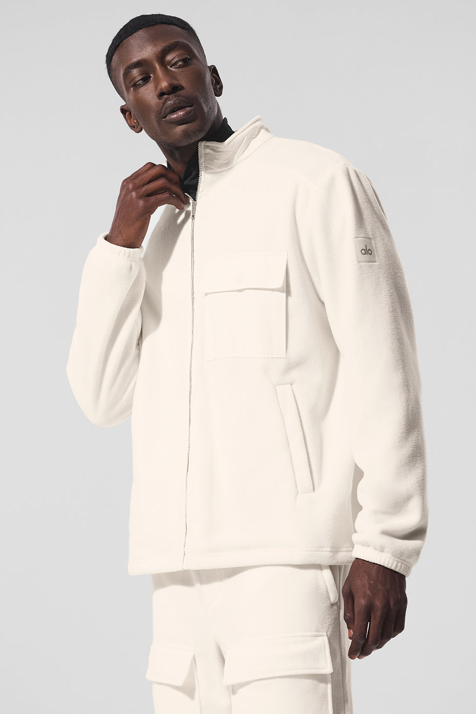 Polar Fleece Ridge Full Zip Jacket - Ivory--0