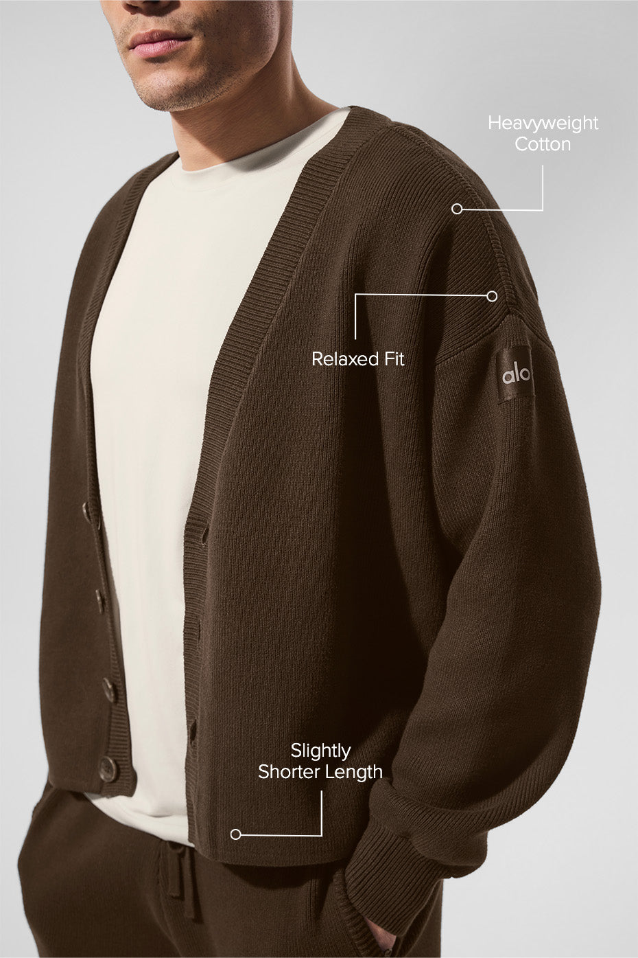 Scholar Cardigan Sweater - Espresso--1