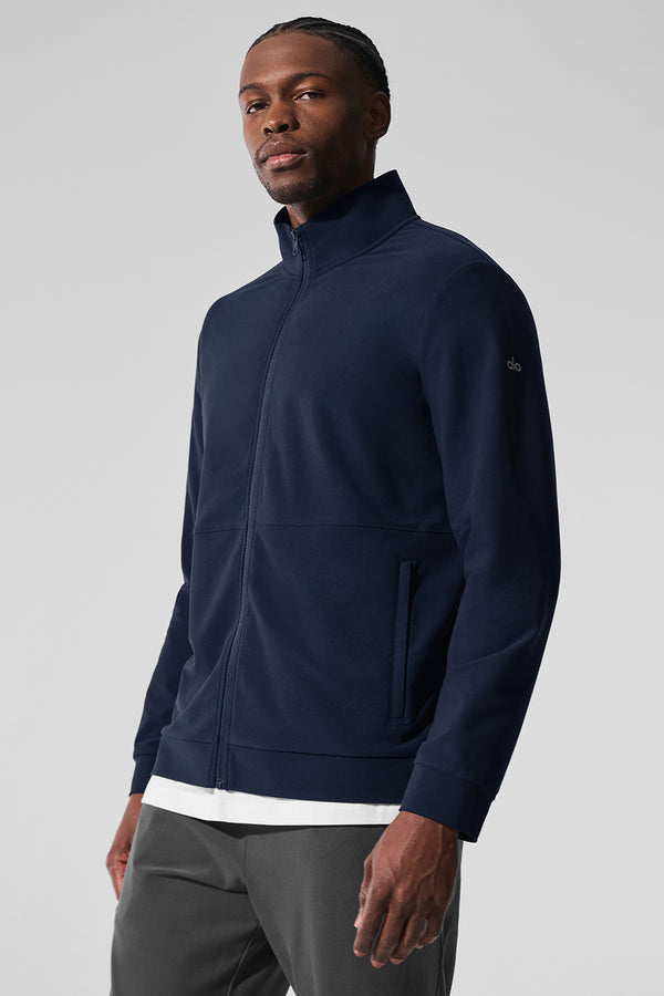 Conquer Max Mock Neck Full Zip - Navy