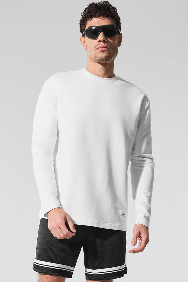 Double Take Long Sleeve Crew - White
