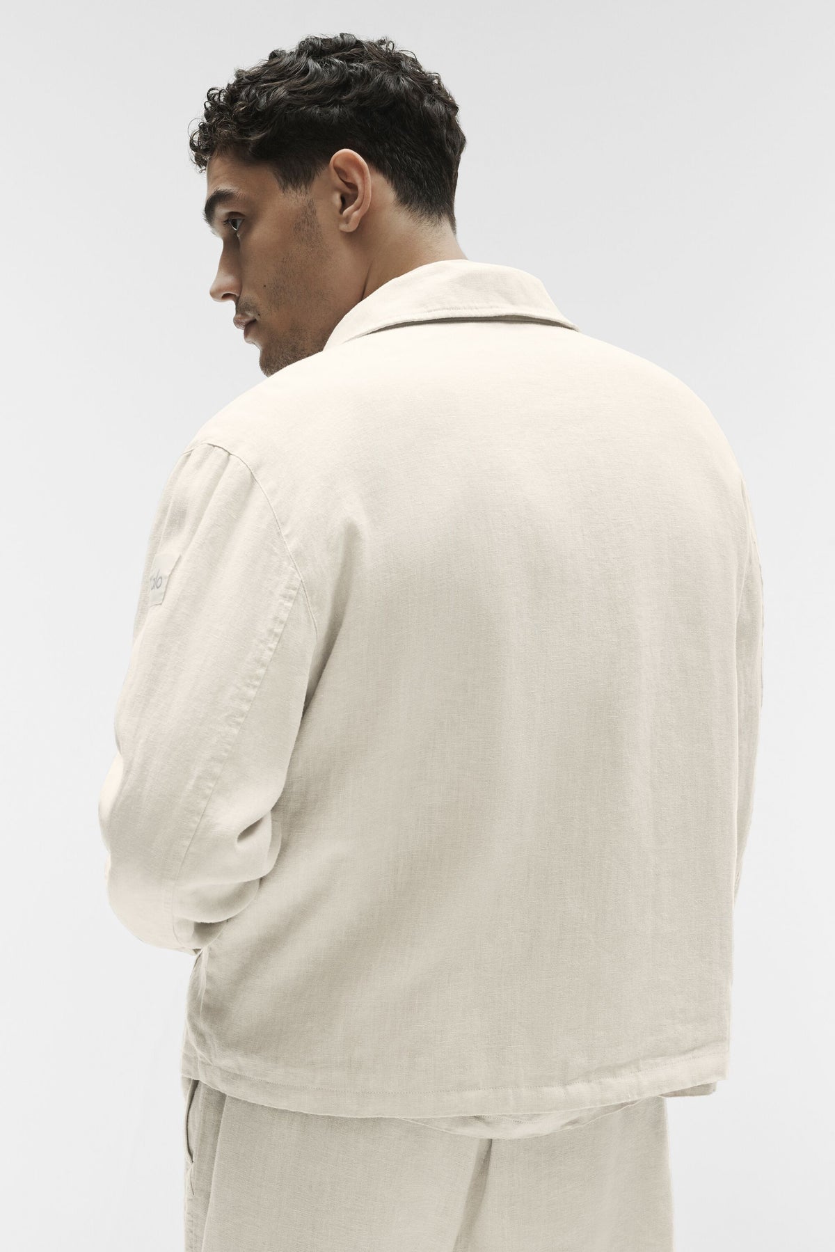Linen Days Full Zip Jacket - Bone--2