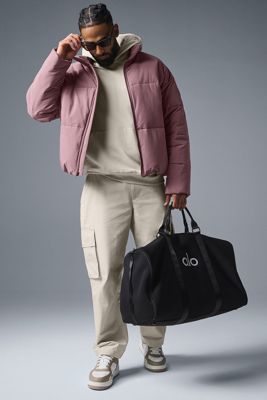 Stretch Woven Street Puffer - Woodrose--3