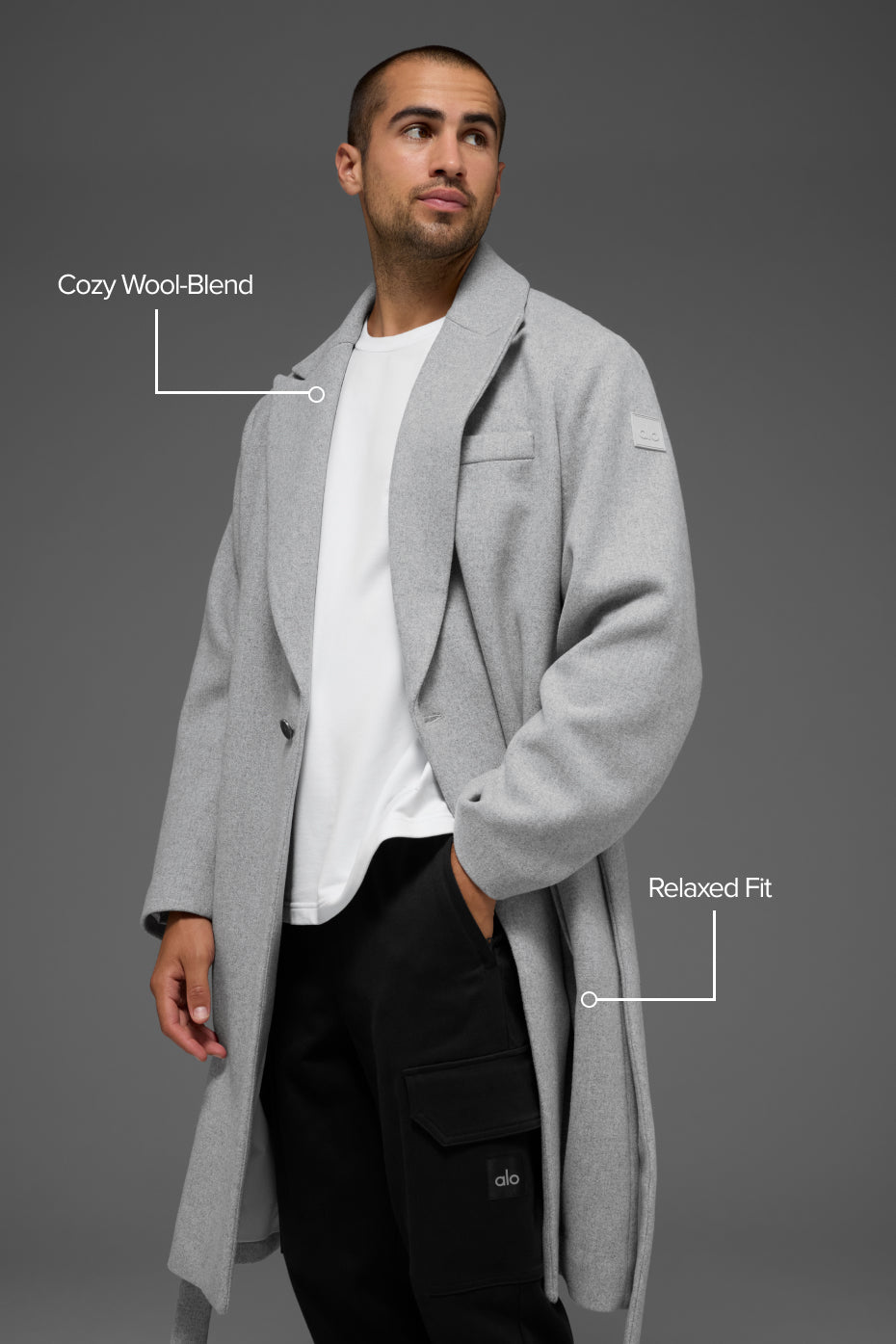 Wool Gameday Overcoat - Athletic Heather Grey--1