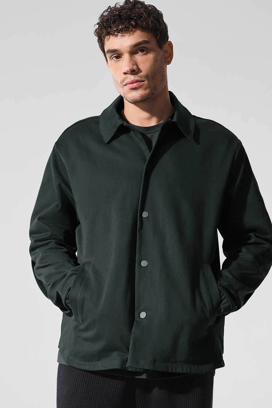 Edition Sueded Jacket - Charcoal Green--0