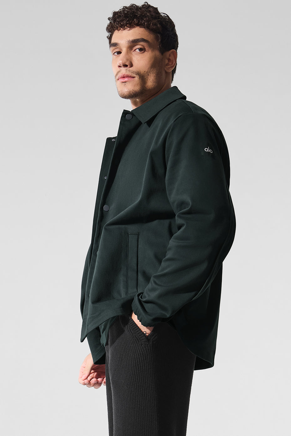 Edition Sueded Jacket - Charcoal Green--2