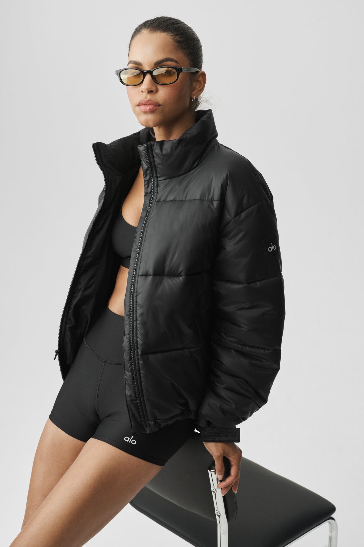Cold Front Puffer Jacket - Black--0