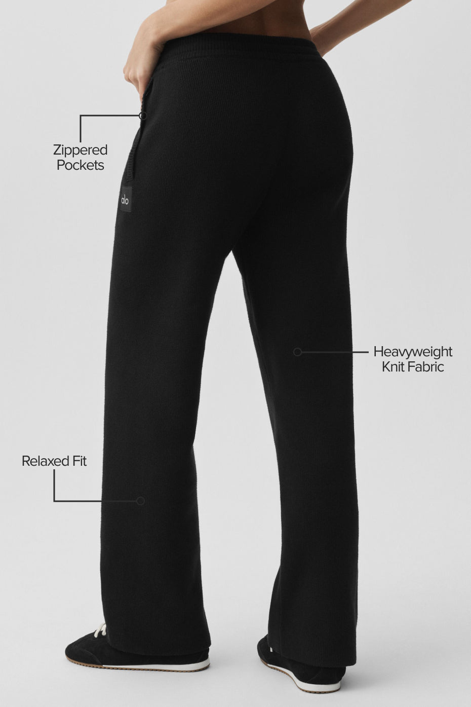 Scholar Straight Leg Sweatpant - Black--1
