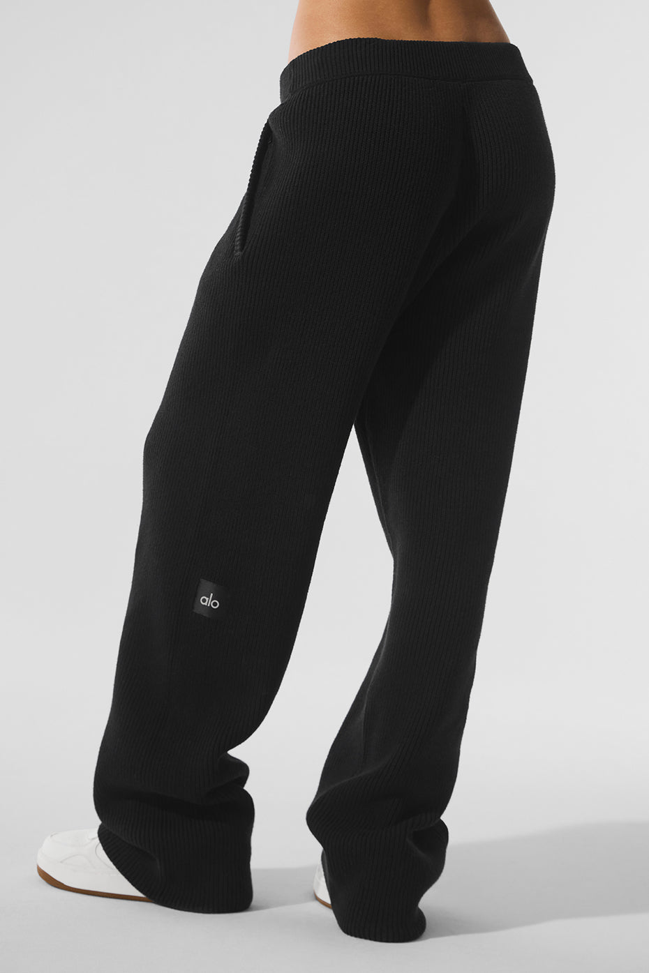 Domain Rib Knit Sweatpant - Black--2