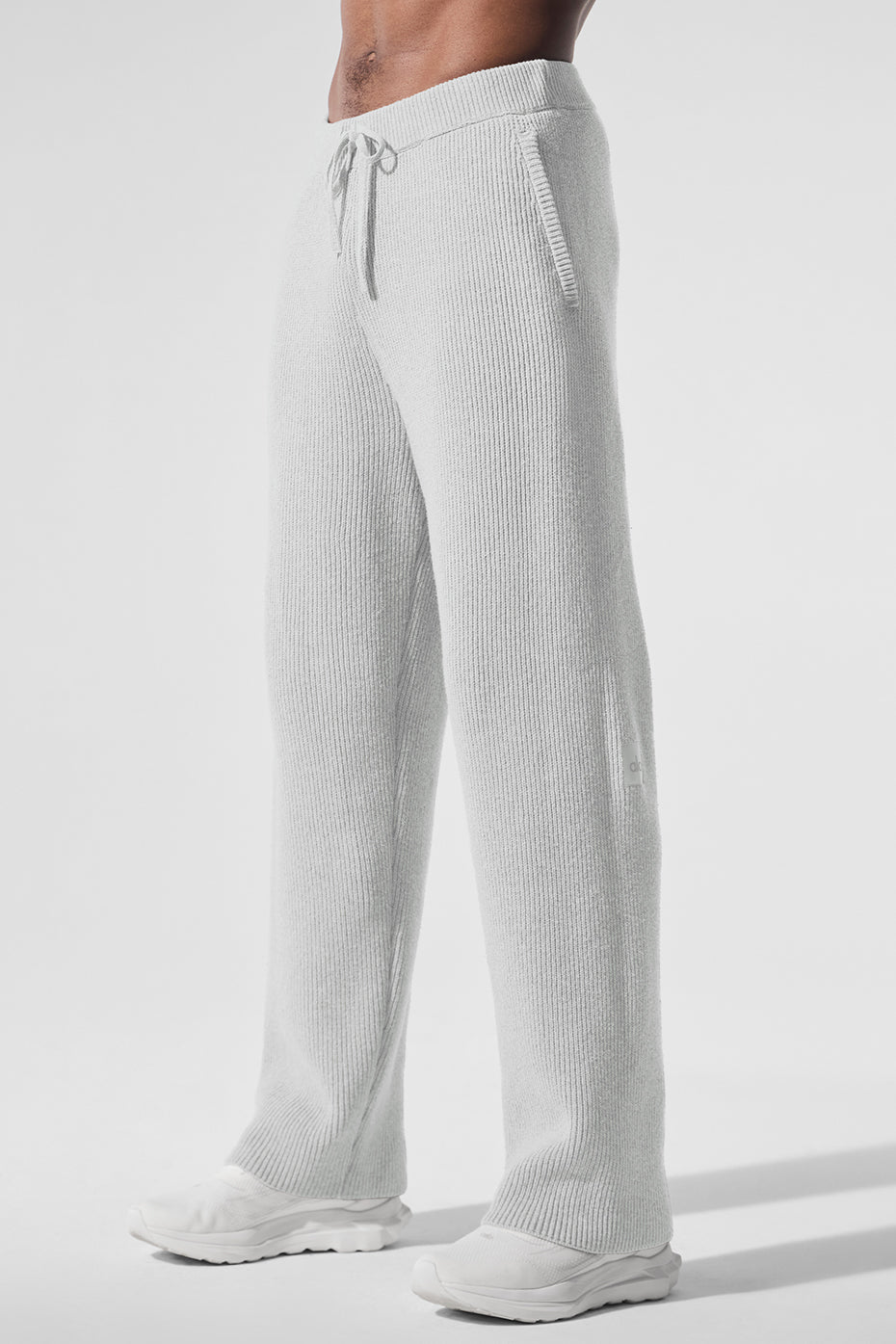 Domain Rib Knit Sweatpant - Athletic Heather Grey--3
