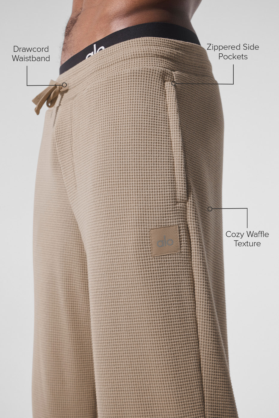 Elevate Waffle Straight Leg Pant - Gravel--1
