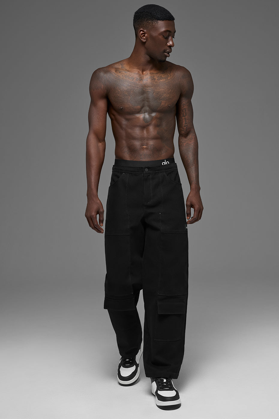 Cotton Canvas Carpenter Pant - Black--4