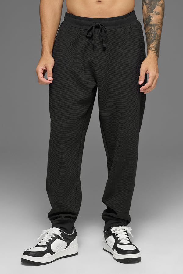 Waffle Lounge Jogger - Black