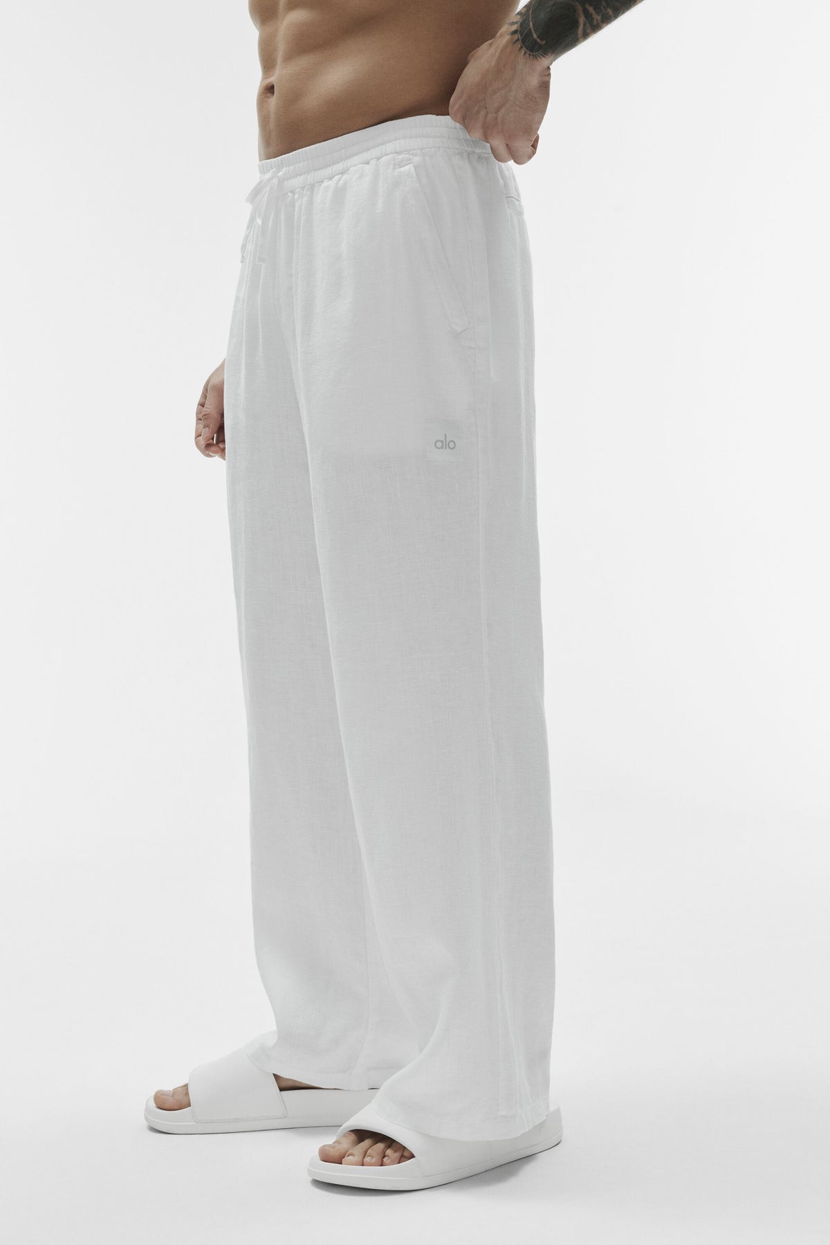 Linen Days Straight Leg Pant - White--2