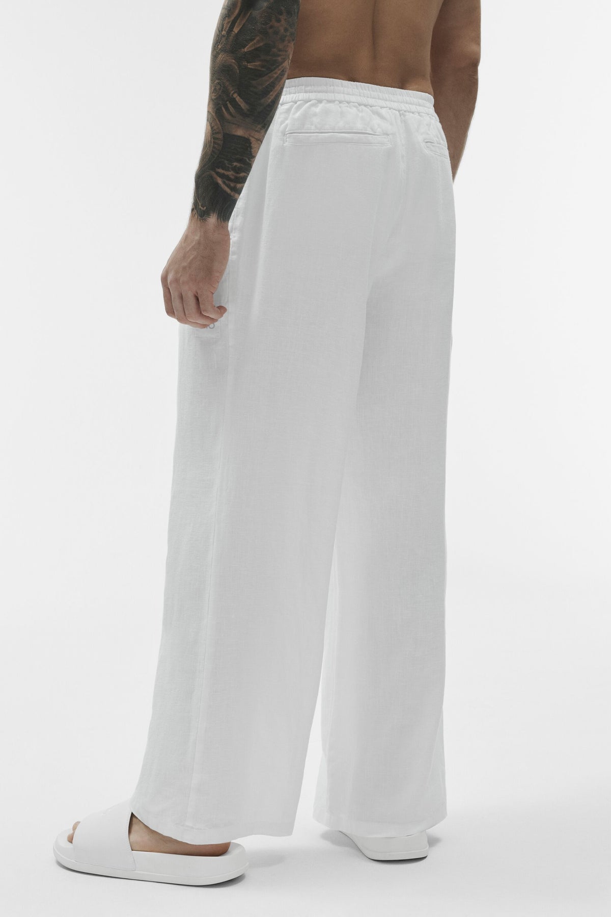Linen Days Straight Leg Pant - White--3