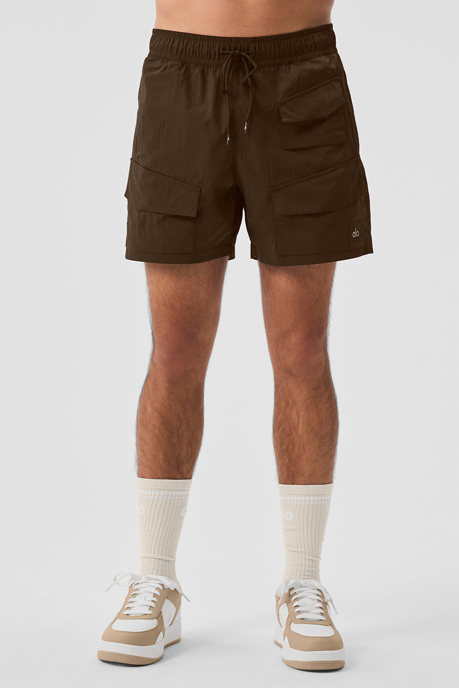 7" Crinkle Nylon Excursion Cargo Short - Espresso--0