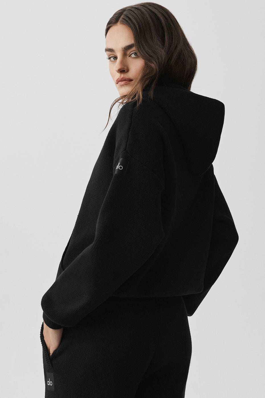 Scholar Hooded Sweater - Black--3