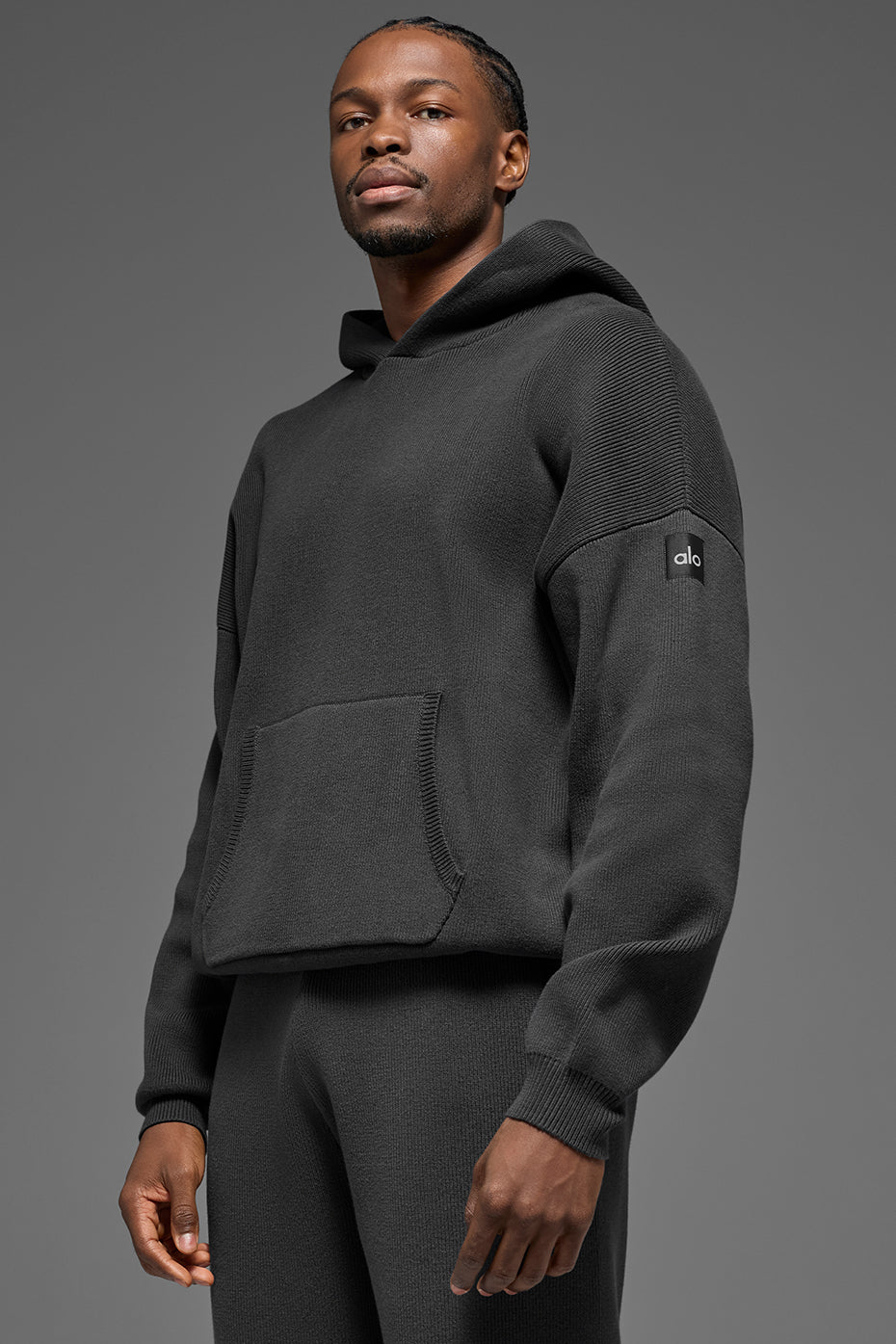 Scholar Hooded Sweater - Anthracite--3