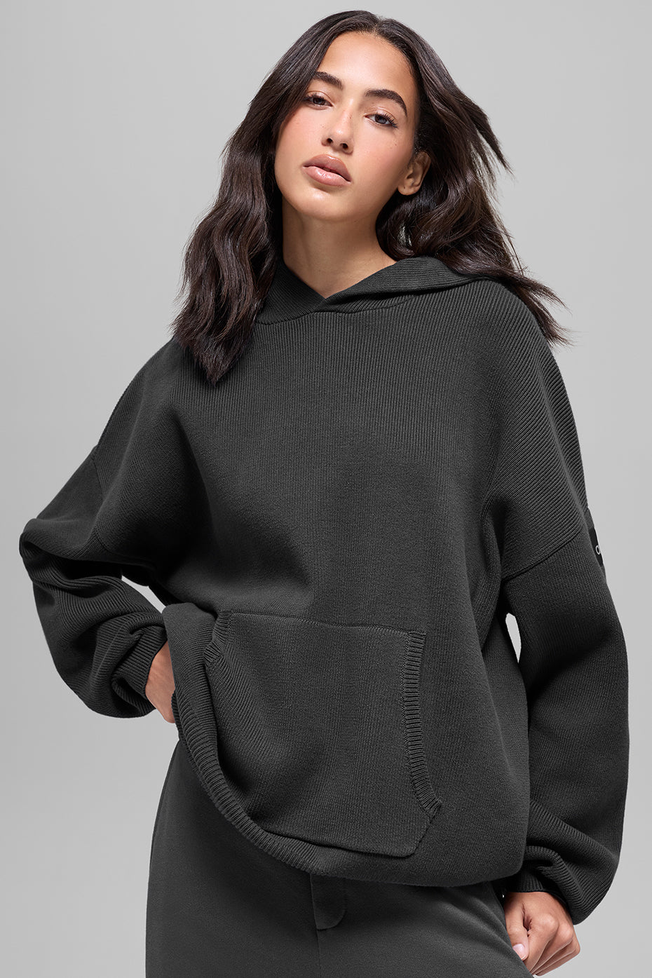 Scholar Hooded Sweater - Anthracite--0