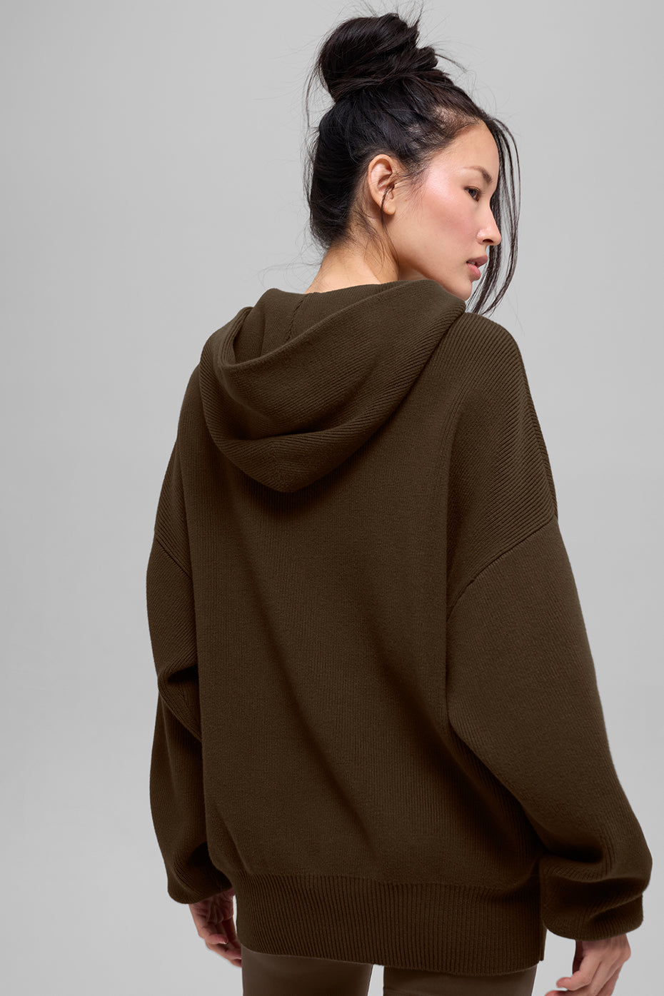 Scholar Hooded Sweater - Espresso--2