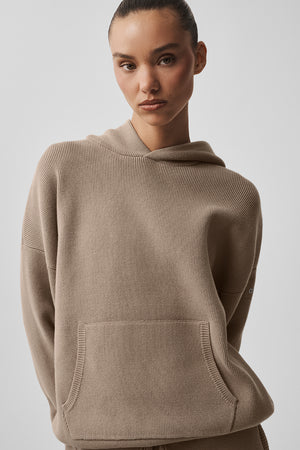 Scholar Hooded Sweater - Gravel