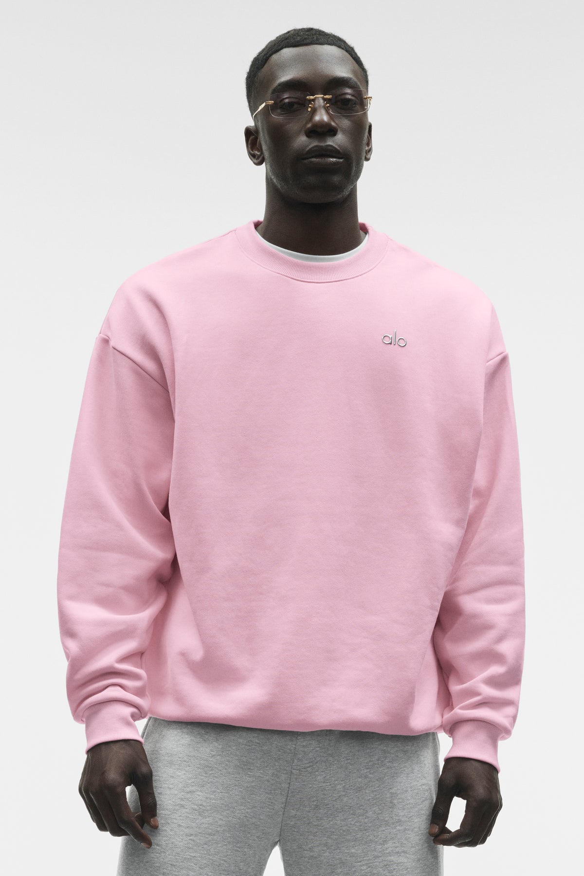 Accolade Crew Neck Pullover - Pink Marshmallow--0