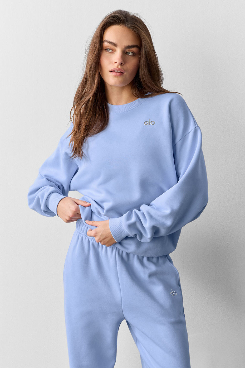 Accolade Crew Neck Pullover - Light Provence Blue--2