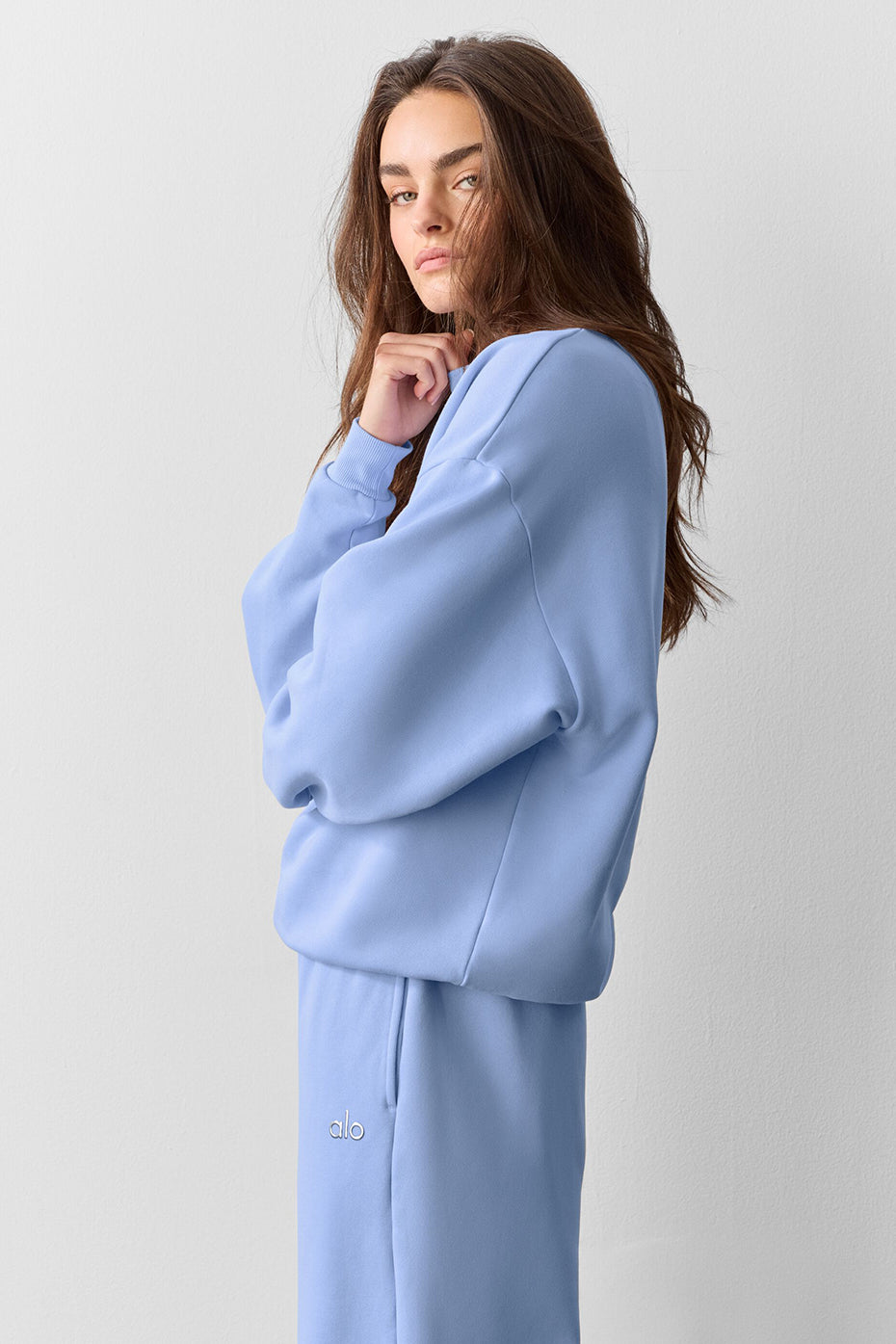 Accolade Crew Neck Pullover - Light Provence Blue--3