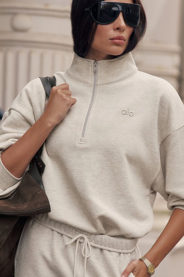 Accolade 1/4 Zip Pullover - Oatmeal Heather